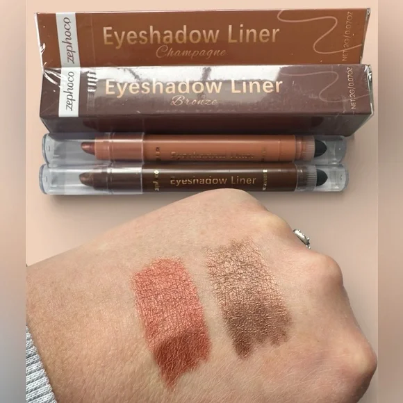 NEW, Unopened Zephoco Champagne and Bronze Eyeshadow Liner Set - Picture 2 of 2